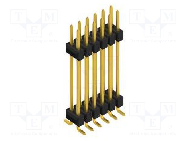 Connector: pin strips; pin header; male; PIN: 12; 2.54mm; SMT; 2x6