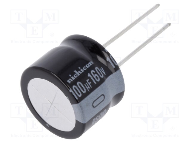 Capacitor: electrolytic; THT; 100uF; 160VDC; Ø20x15mm; Pitch: 10mm
