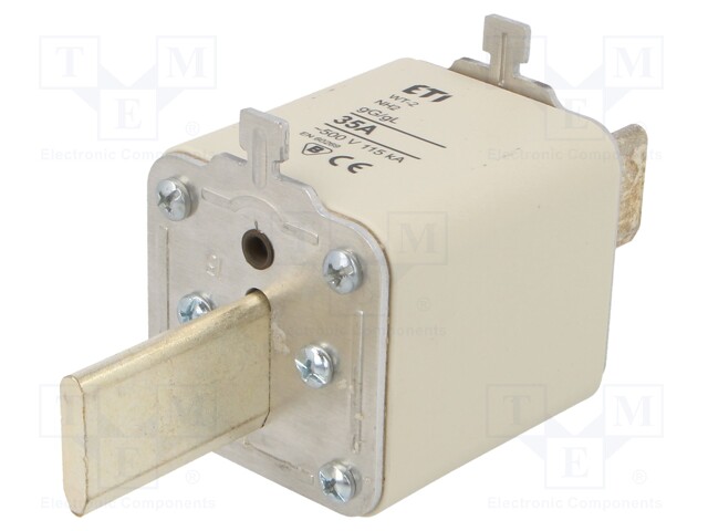 Fuse: fuse; gG; 35A; 500VAC; ceramic,industrial; NH2; WT-NH