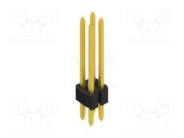 Connector: pin strips; pin header; male; PIN: 4; 1.27mm; THT; 2x2