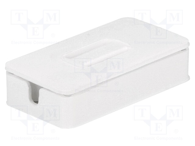 Enclosure: junction box; X: 49mm; Y: 25.5mm; Z: 11mm; ABS; white