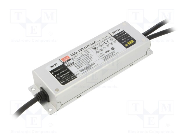 Power supply: switched-mode; LED; 100.1W; 71÷143VDC; 350÷700mA