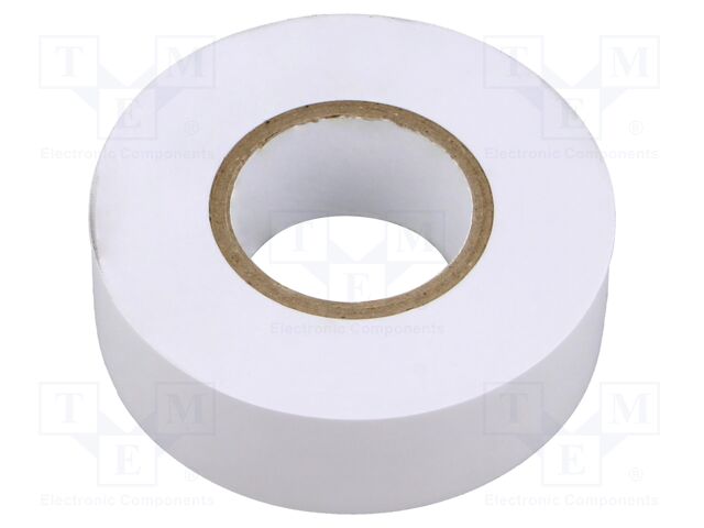 Tape: electrical insulating; W: 25mm; L: 20m; Thk: 0.19mm; white