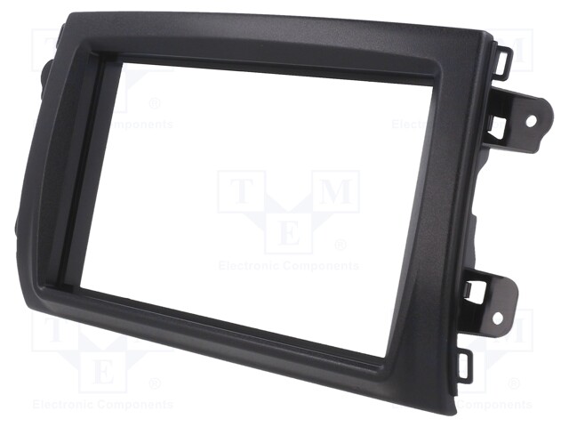 Radio mounting frame; Fiat; 2 DIN; black