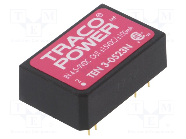 Converter: DC/DC; 3W; Uin: 4.5÷9V; Uout: 15VDC; Uout2: -15VDC; DIP24