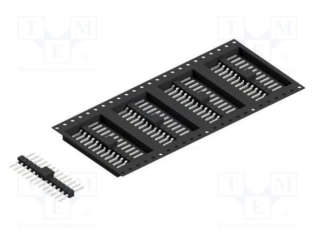 Connector: pin strips; pin header; male; PIN: 13; 2.54mm; SMT; 1x13