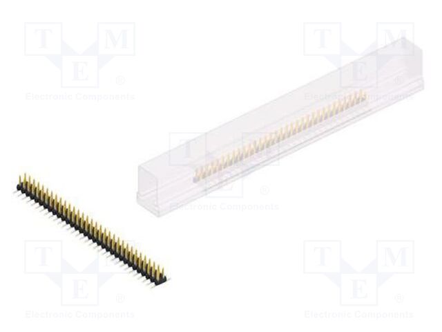 Connector: pin strips; pin header; male; PIN: 64; 2mm; SMT; 2x32