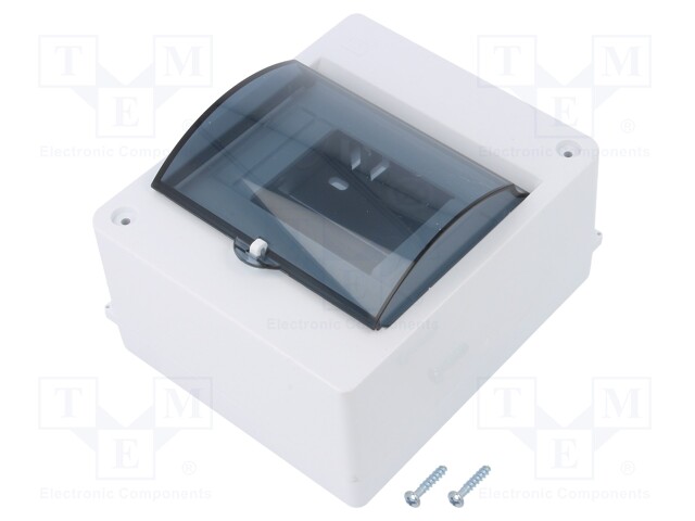 Enclosure: for modular components; IP20; white; No.of mod: 5; 400V