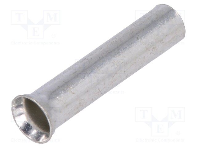 Bootlace ferrule; non-insulated; copper; 1.5mm2; 10mm; tinned