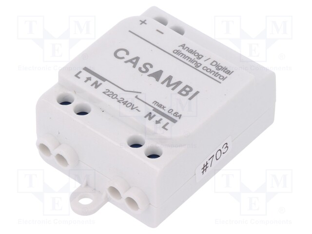 Wireless dimmer; IP20; 220÷240VAC; -20÷50°C; 56.5x35.8x22.3mm