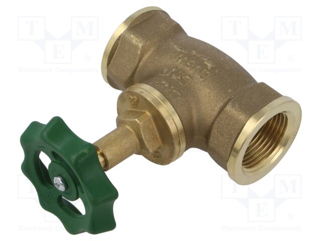 Straight valve; 16bar; brass CW617N; Thread: G 1" internal; 1300
