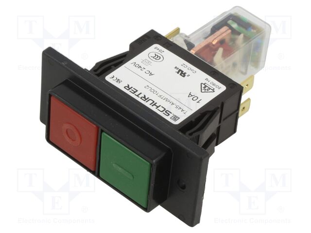 Circuit breaker; 240VAC; 10A; Poles: 2; IP40; Button marking: O-I