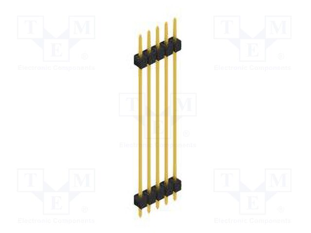 Connector: pin strips; pin header; male; PIN: 5; 2.54mm; THT; 1x5
