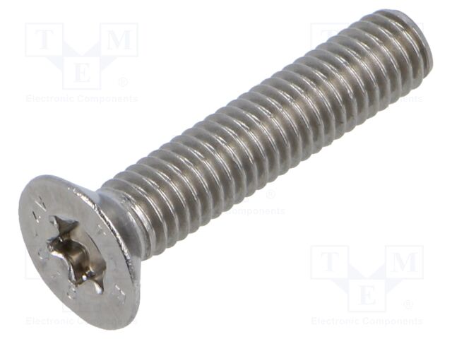Screw; M6x30; Head: countersunk; Torx®; stainless steel; ISO 14581