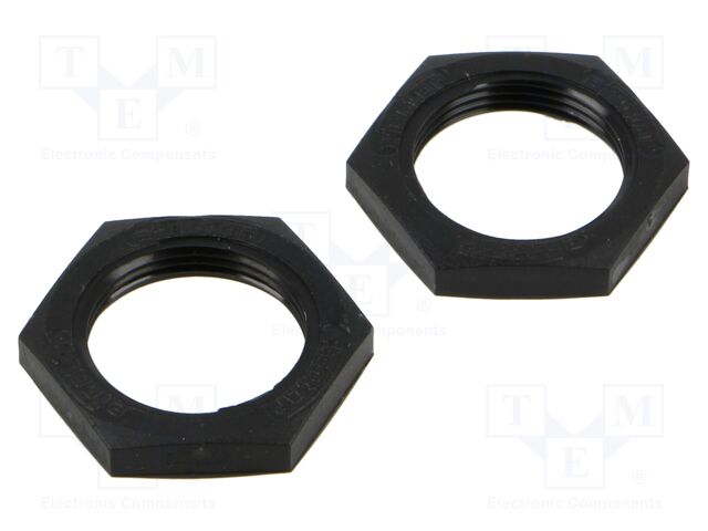 Nut M18; Thread: M18x1; PBT; 2pcs.