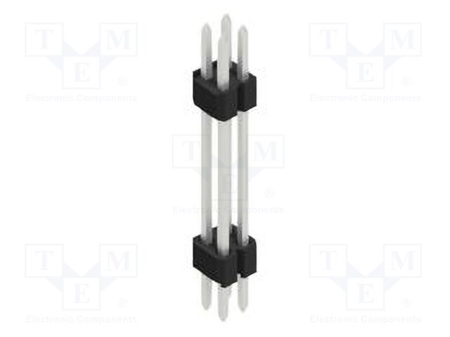 Connector: pin strips; pin header; male; PIN: 4; 1.27mm; THT; 2x2