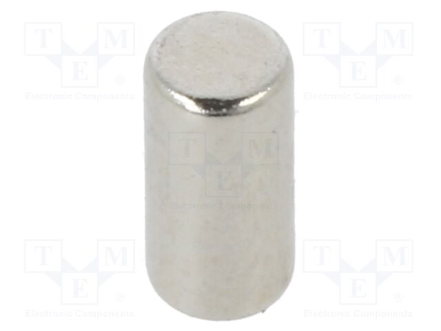 Magnet: permanent; neodymium; 2.5N; Ø: 3mm; H: 6mm