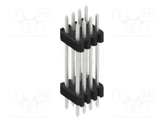 Connector: pin strips; pin header; male; PIN: 8; 1.27mm; THT; 2x4