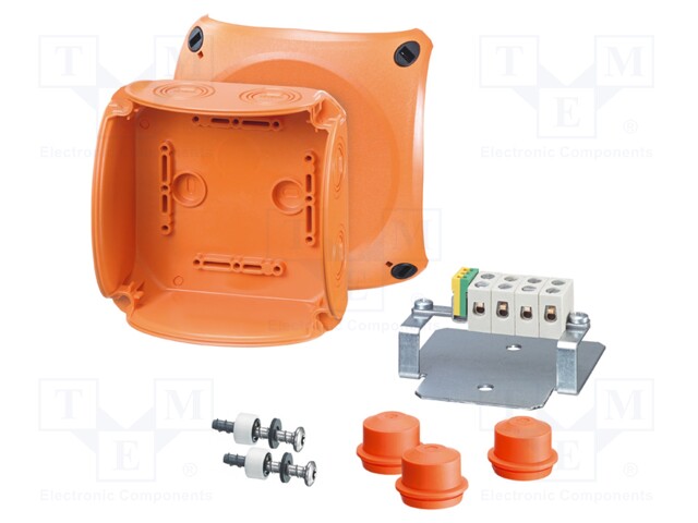 Enclosure: emergency; X: 130mm; Y: 130mm; Z: 77mm; IP65,IP66; orange