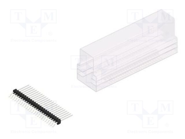 Connector: pin strips; pin header; male; PIN: 24; 1.27mm; SMT; 1x24