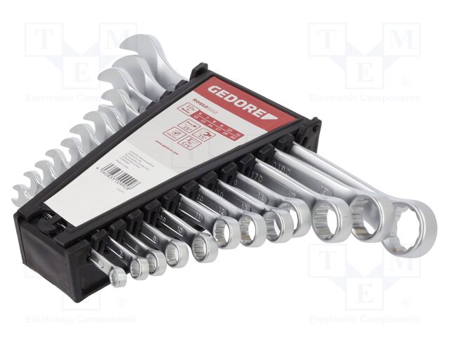 Double-sided; Chrom-vanadium steel; Plating: chromium; 12pcs.