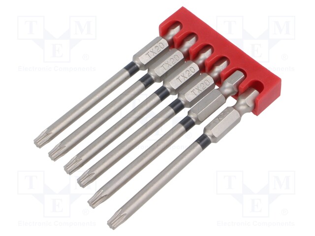 Screwdriver bit; Torx®; TX20; Overall len: 75mm