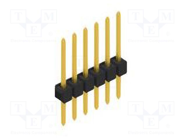 Connector: pin strips; pin header; male; PIN: 6; 2.54mm; THT; 1x6