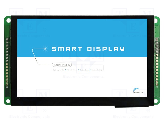 Display: TFT; 5"; 800x480; Window dimensions: 108x64.8mm; RGB; 5VDC