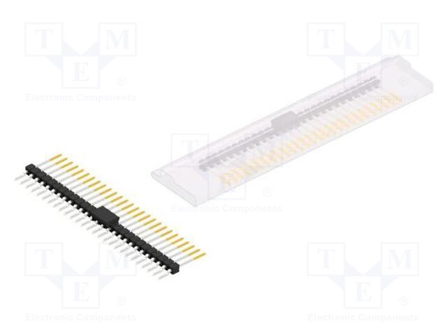 Connector: pin strips; pin header; male; PIN: 27; 2.54mm; SMT; 1x27