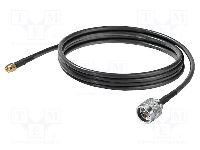 Cable; 4m; N male,SMA male; PE; black; 6GHz; 50Ω; -40÷85°C