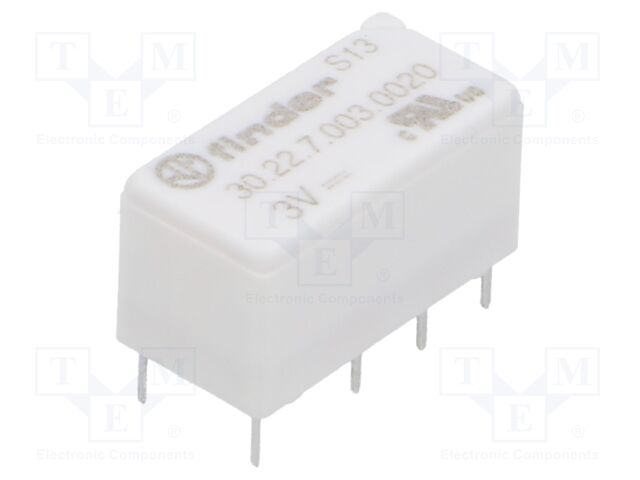 Relay: electromagnetic; DPDT; Ucoil: 3VDC; 3A; 2A/125VAC; 2A/30VDC