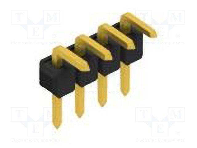 Connector: pin strips; pin header; male; PIN: 4; 2.54mm; THT; 1x4