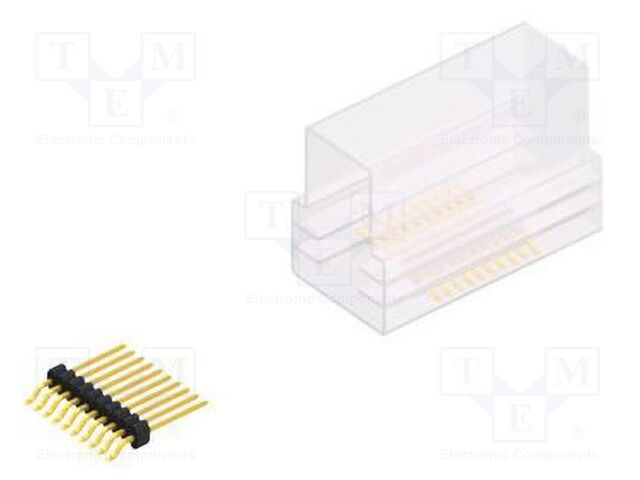 Connector: pin strips; pin header; male; PIN: 10; 1.27mm; SMT; 1x10