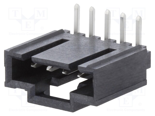Socket; wire-board; male; SL; 2.54mm; PIN: 5; THT; tinned; angled 90°