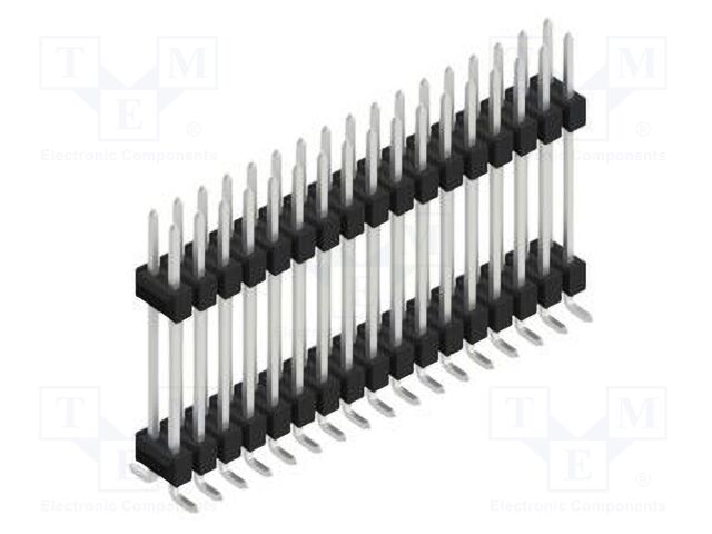Connector: pin strips; pin header; male; PIN: 34; 2.54mm; SMT; 2x17