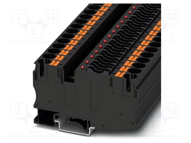 Splice terminal: rail; 25A; 12V; push-in; PA; L: 49.5mm; 0.5÷16mm2