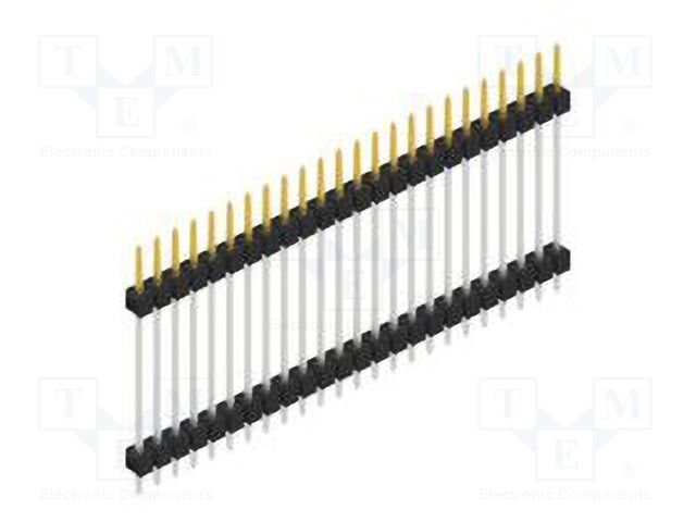 Connector: pin strips; pin header; male; PIN: 24; 2.54mm; THT; 1x24