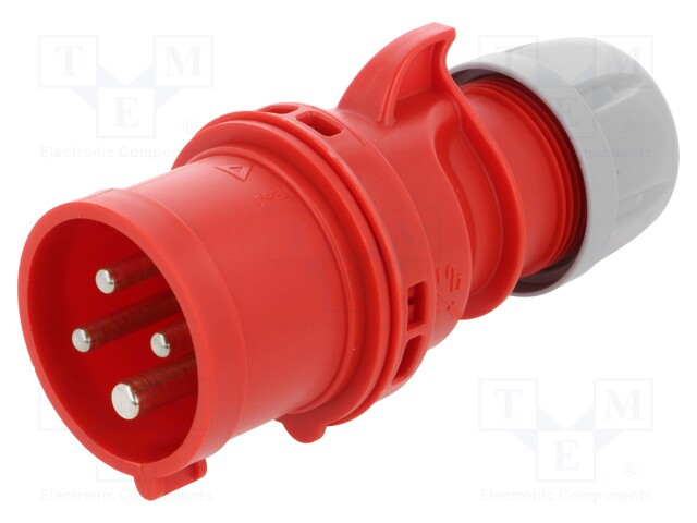 Connector: AC supply 3-phase; plug; male; 16A; 400VAC; IEC 60309