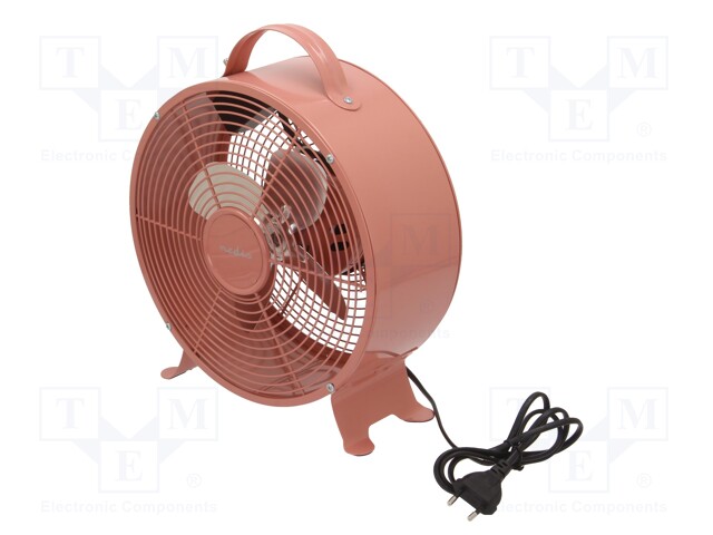 Fan: AC; 20W; 220÷240V; Ø: 250mm; Len: 1.5m; 335x265x110mm; pink