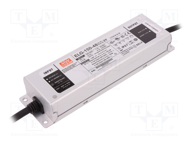 Power supply: switched-mode; LED; 150.2W; 48VDC; 3.13A; 100÷305VAC