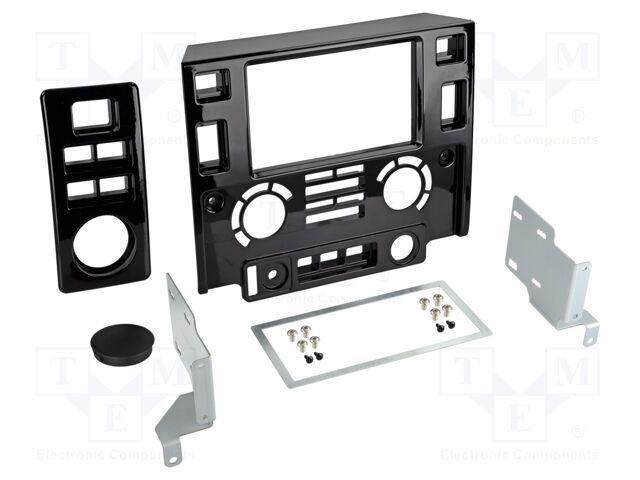 Radio frame; Land Rover; 2 DIN; black gloss