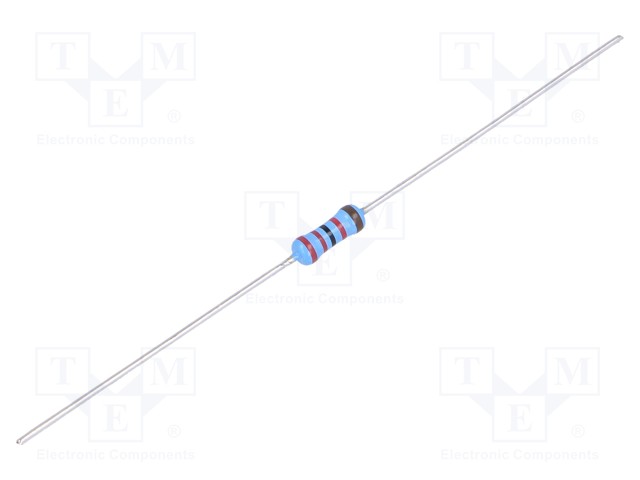 Resistor: thin film; THT; 22kΩ; 600mW; ±5%; Ø2.5x6.5mm; 50ppm/°C