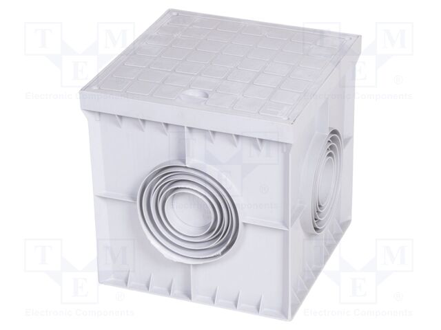 Enclosure: ground drain; X: 290mm; Y: 290mm; Z: 297mm; polypropylene