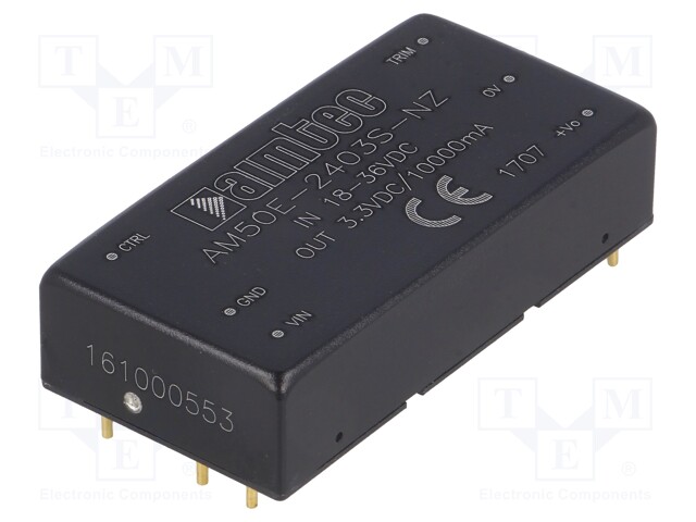 Converter: DC/DC; 33W; Uin: 18÷36V; 3.3VDC; Iout: 10A; 2"x1"; 35g
