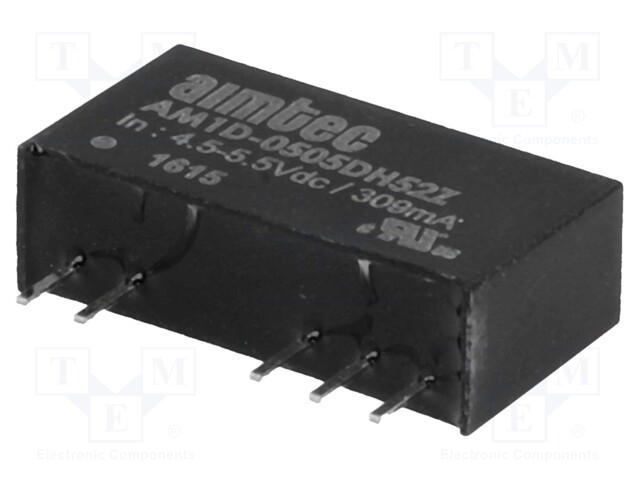 Converter: DC/DC; 1W; Uin: 4.5÷5.5V; Uout: 5VDC; Uout2: -5VDC; SIP7