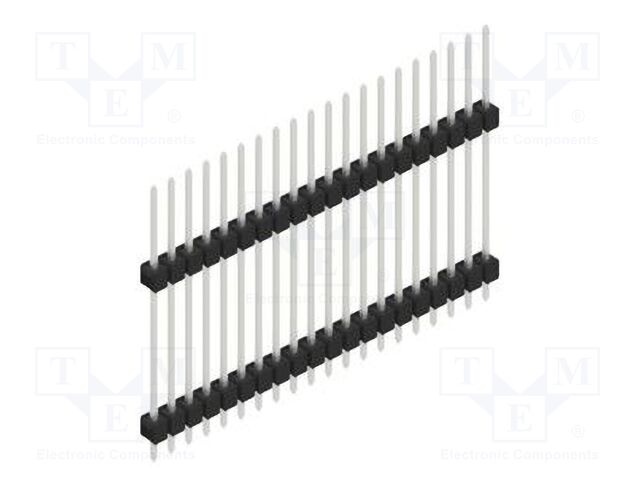 Connector: pin strips; pin header; male; PIN: 20; 2.54mm; THT; 1x20