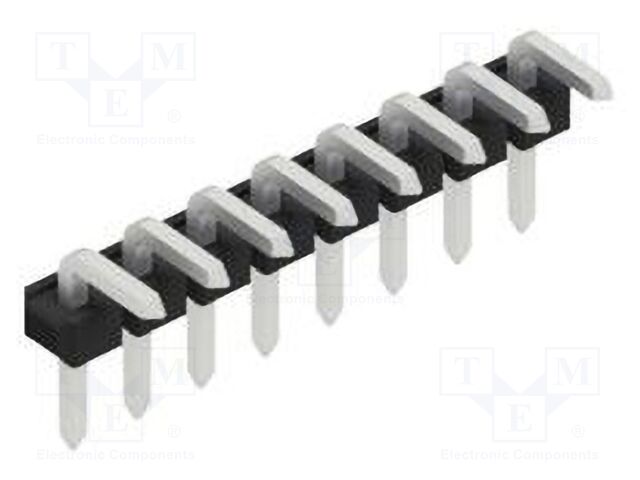 Connector: pin strips; pin header; male; PIN: 8; 2.54mm; THT; 1x8