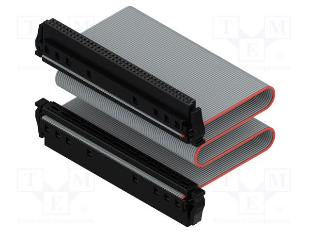 Ribbon cable with IDC connectors; Contacts ph: 1.27mm; PIN: 2x40