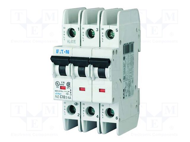 Circuit breaker; 230/400VAC; Inom: 13A; Poles: 3; DIN; Charact: D