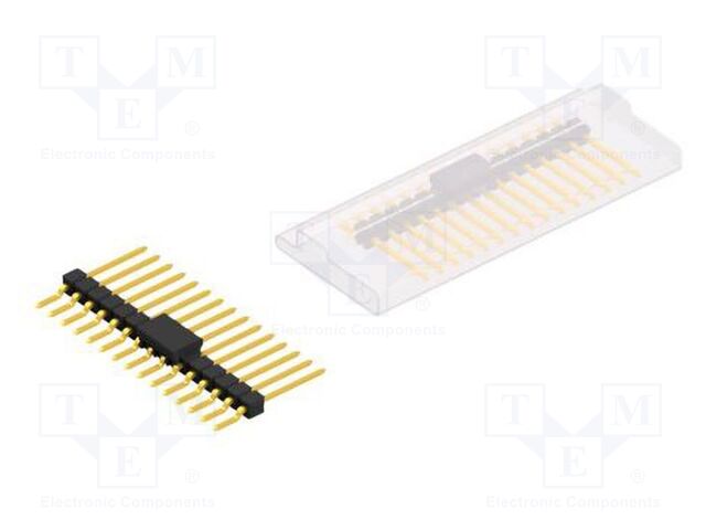 Connector: pin strips; pin header; male; PIN: 15; 2.54mm; SMT; 1x15